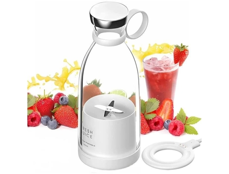Tragbarer Smoothie-mixer 350 Ml, Usb-aufladbar, Kabellos, Auslaufsicher, Mit Eiswürfelklingen
