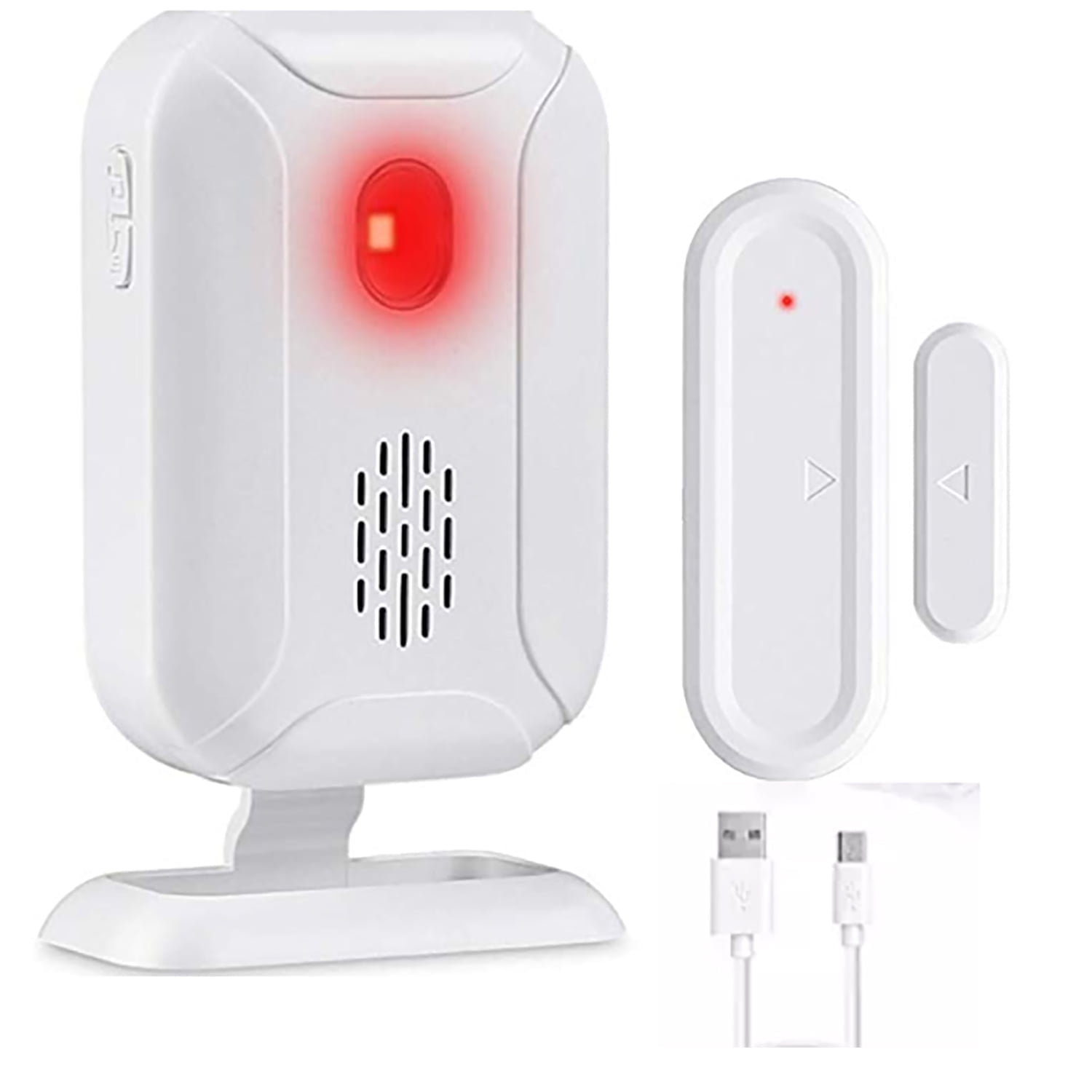 Kabellose Türklingel Mit 36 Melodien, Einstellbarer Lautstärke (113 Db), Außentorsensor Mit Mehrfarbigen Leds, Kompatibel Mit 32