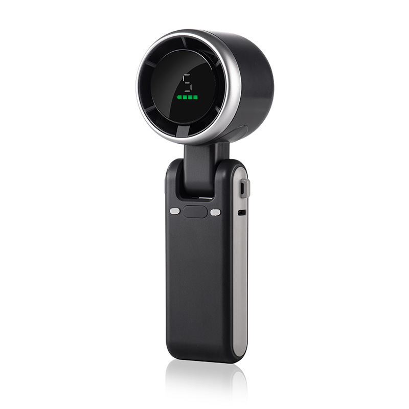 Tragbarer, Wiederaufladbarer Freisprechventilator, 190 G, Turbo-leise, 5000 Mah, Usb-c, 180° Faltbar, Ipx4-zertifiziert, Für Sport Und Büro