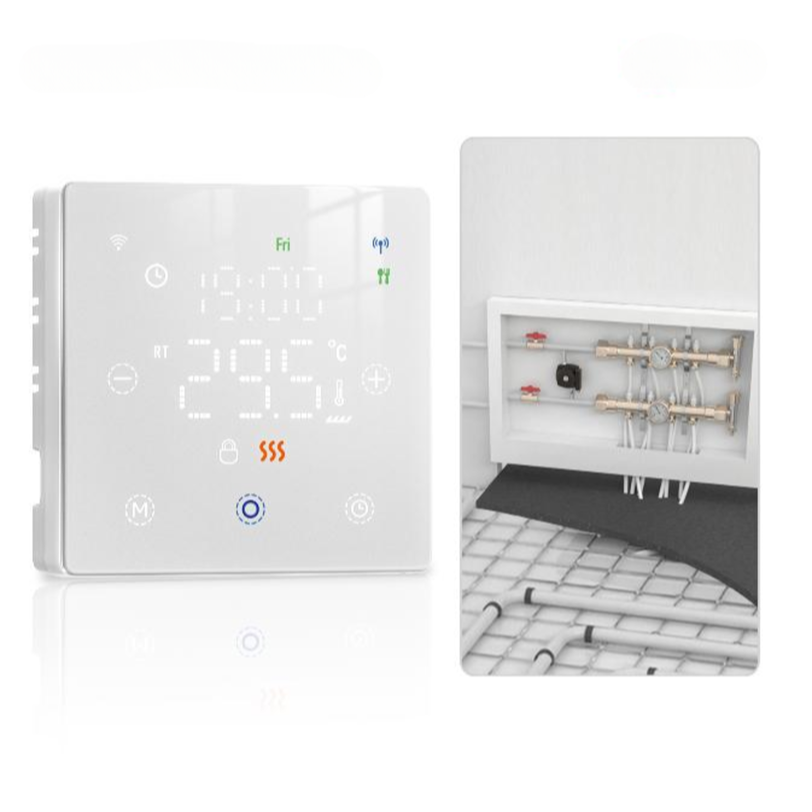 Intelligenter Zigbee-thermostat Für Vernetzte Häuser, Energiesparende Heizung Und Fußbodenheizung, Geringer Verbrauch, Batteriebetrieben