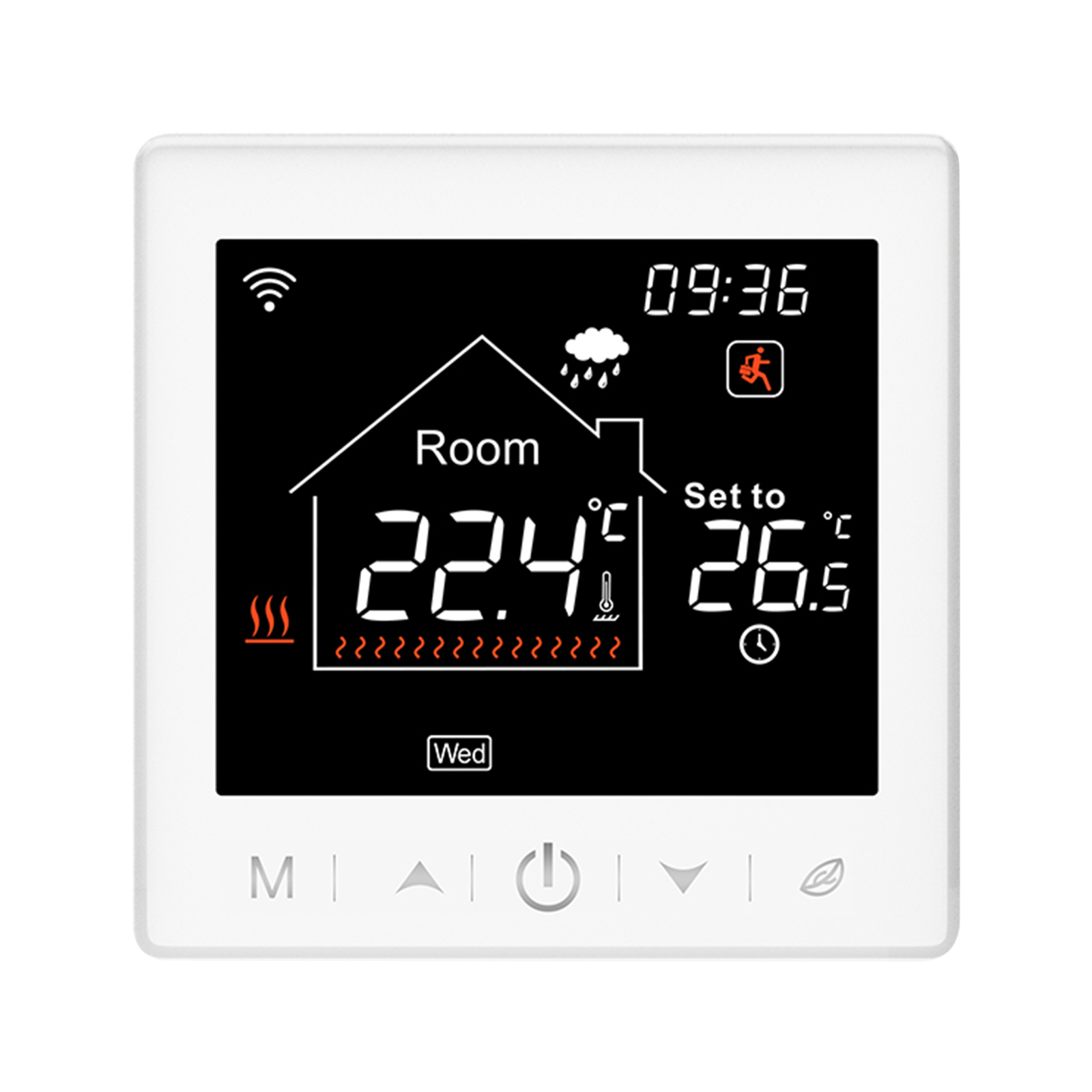 3,5-zoll-lcd-bildschirm, Wlan-thermostat Für Fußbodenheizung, Wöchentlich Programmierbar, Google Home Sprachsteuerung