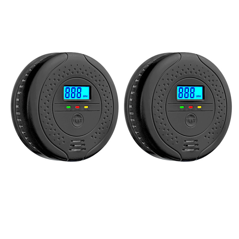 Kohlenmonoxidmelder Mit Digitalanzeige (ppm), Optischem Und Akustischem Alarm, Tragbar Und Batteriebetrieben Für Schlafzimmer Oder Zuhause