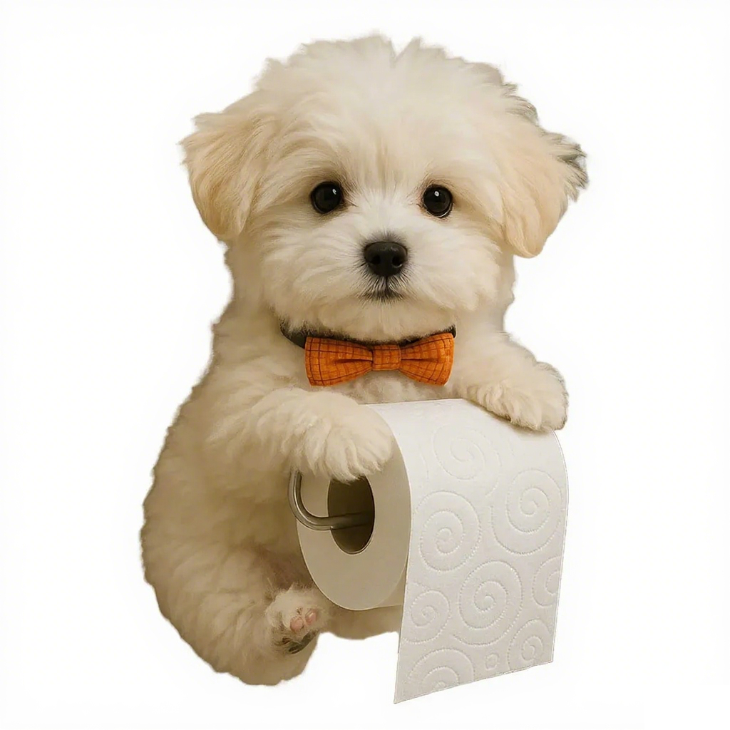 Toilettenpapierhalter Aus Kunstharz In Hundeform, 22 X 16 X 12 Cm, Für Badezimmer