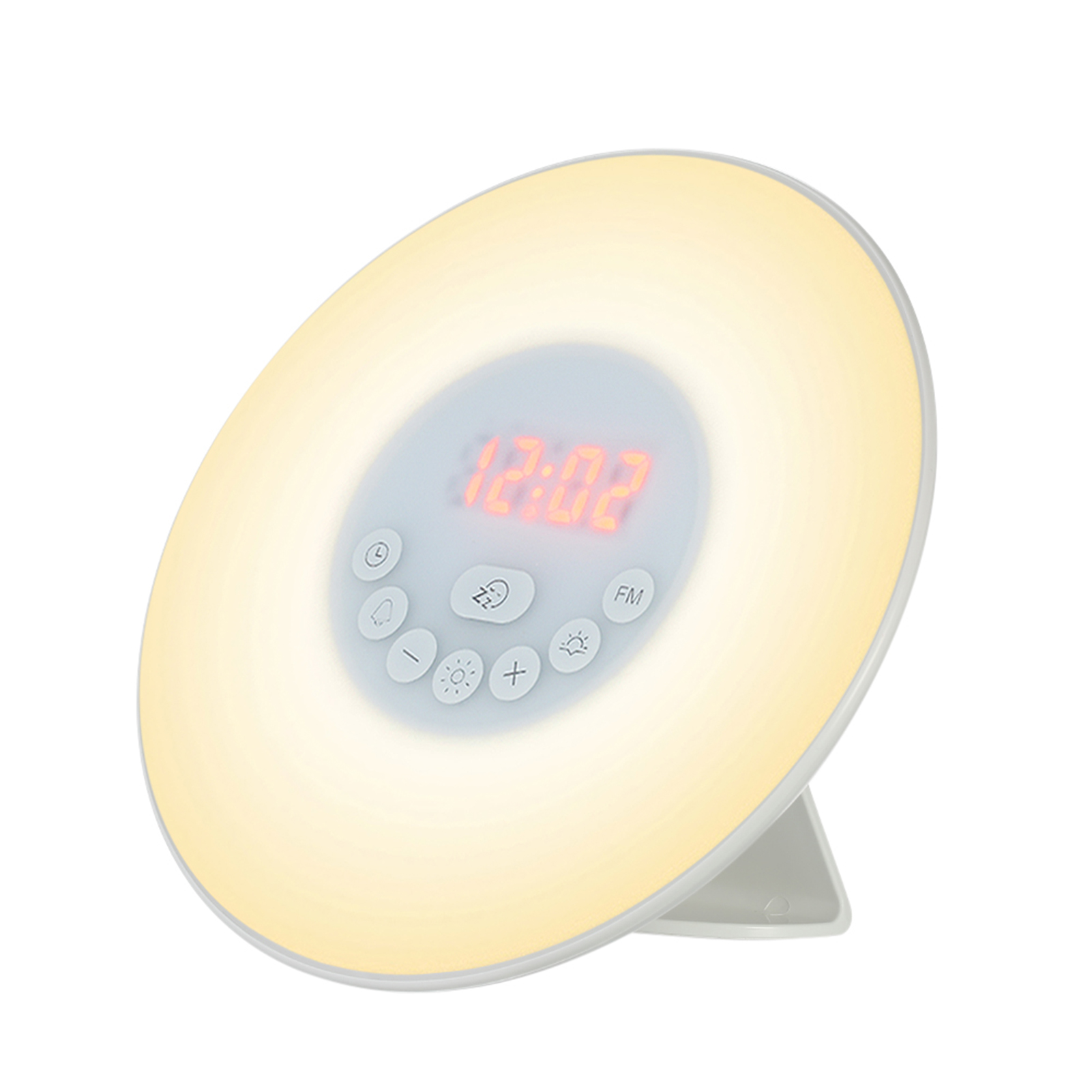 Sonnenaufgangs-simulator-wecker Mit Fm-radio Und 6 Naturgeräuschen, Schlummertaste Und 10-stufiger, Mehrfarbiger Beleuchtung Fürs Schlafzimmer