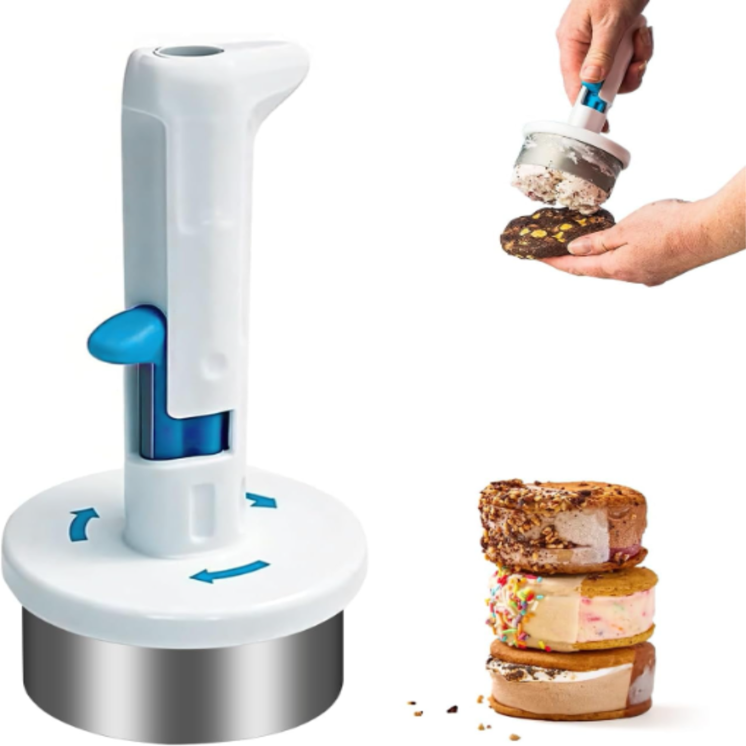 Werkzeug Zur Herstellung Von Eiscreme-sandwiches, Weißer Kekslöffel, Der Sich Leicht Aus Der Form Lösen Lässt