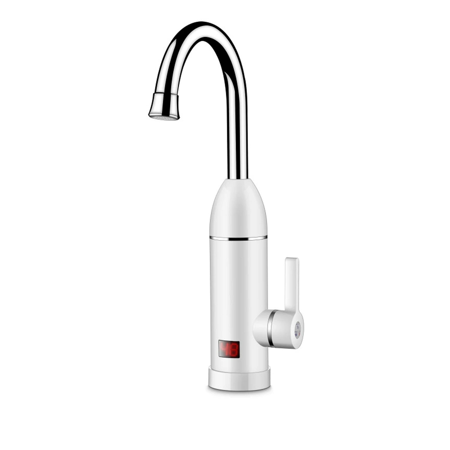 Sofort-heißwasserhahn Mit Lcd-anzeige, Heizelement Aus Edelstahl, Wassertemperaturbereich 30 Bis 60 °c, Nennleistung 3 W
