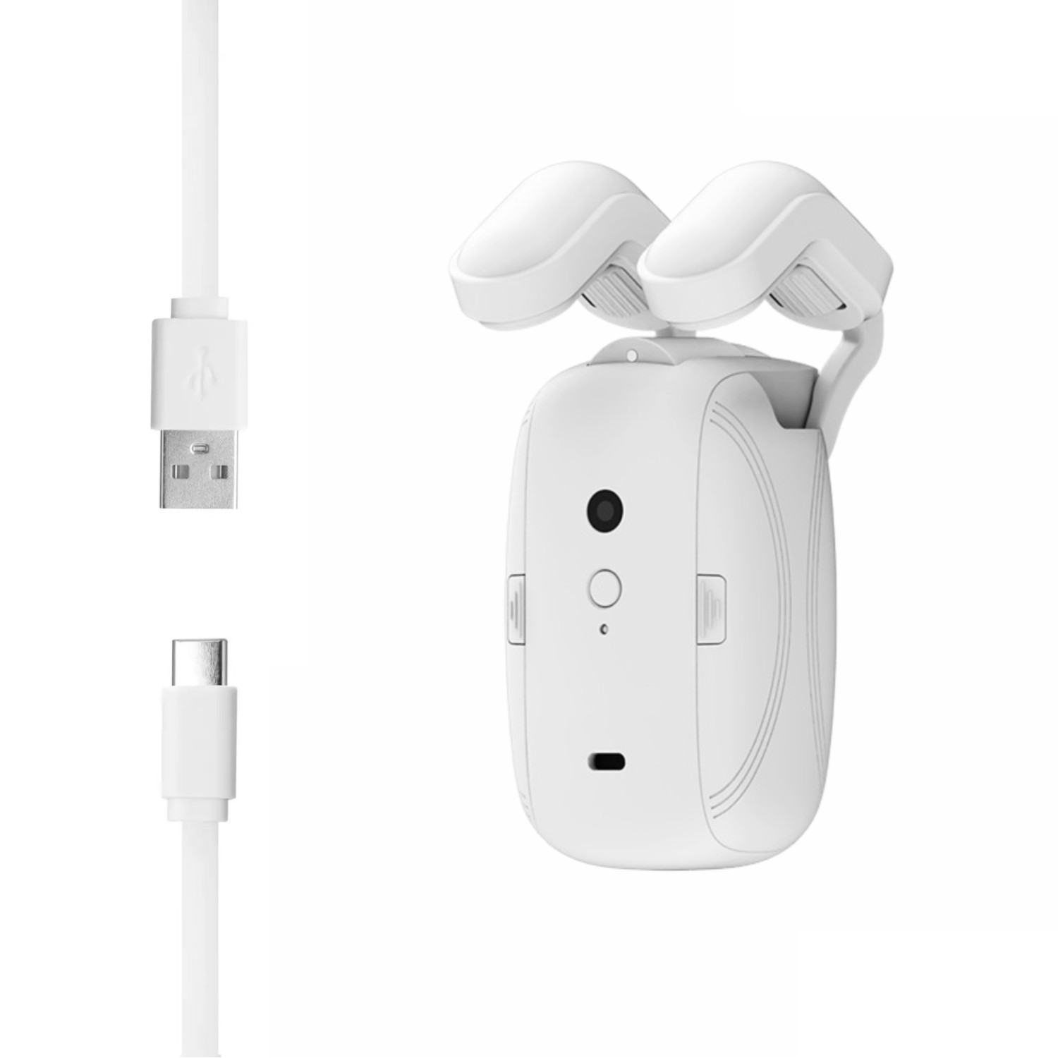 Wiederaufladbarer, Kabelloser Elektrischer Vorhangmotor Mit Usb-c-akku (4000 Mah) Für Gardinenstangen (15–38 Mm), Kompatibel Mit Tuya Und Google Home