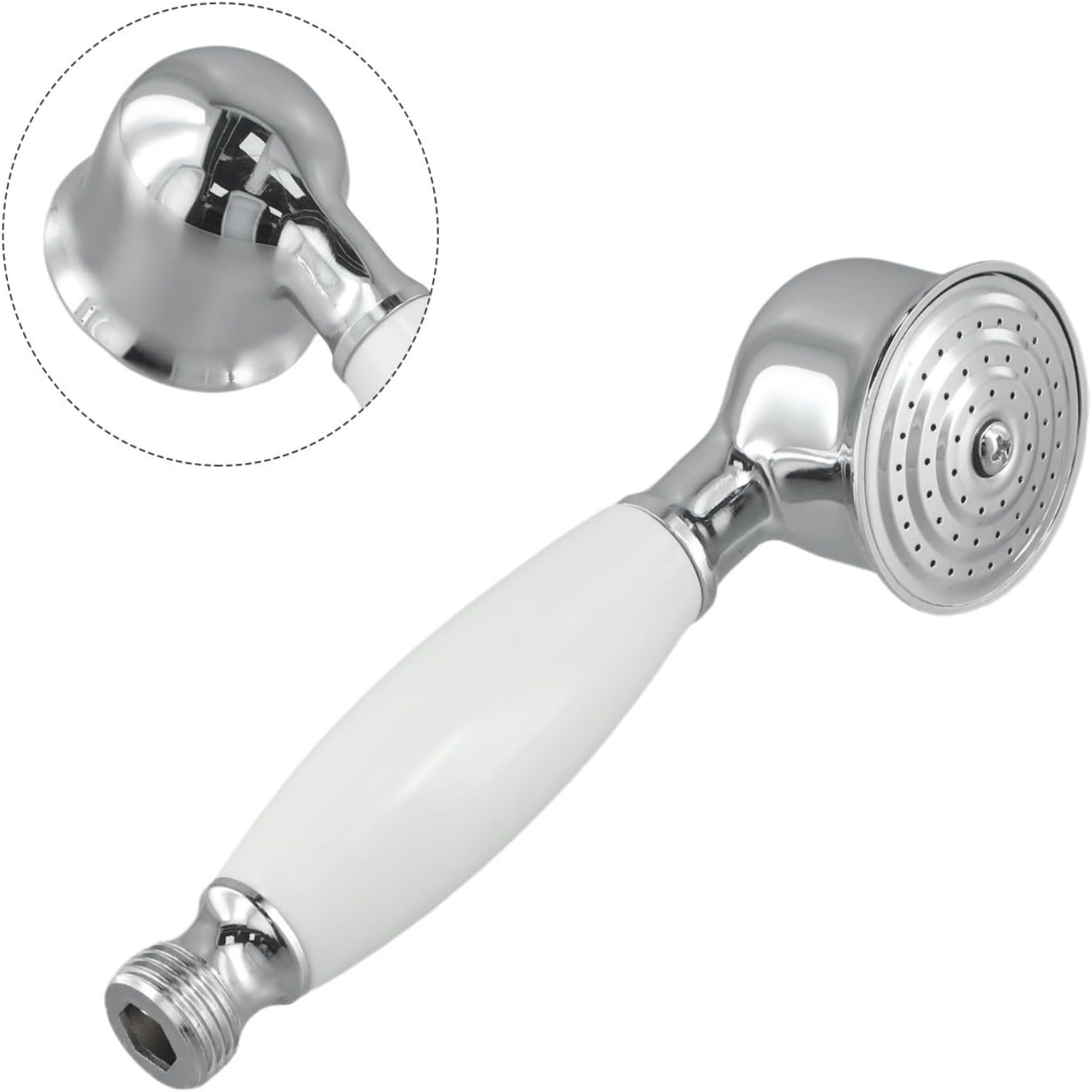 Retro-keramik-duschkopf, Weiß, Im Telefonstil, Regendusche Für Badezimmer