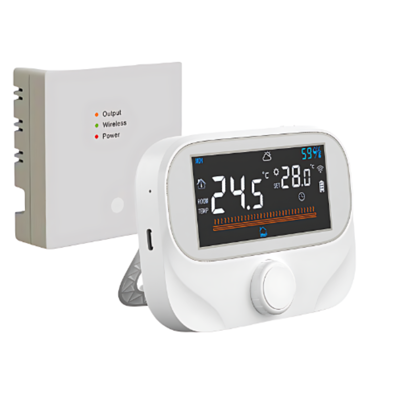 Rf433 Wlan-thermostat, Led-touchscreen, Programmierbar, Sprachsteuerung Und App-steuerung Für Heizkessel Im Haushalt