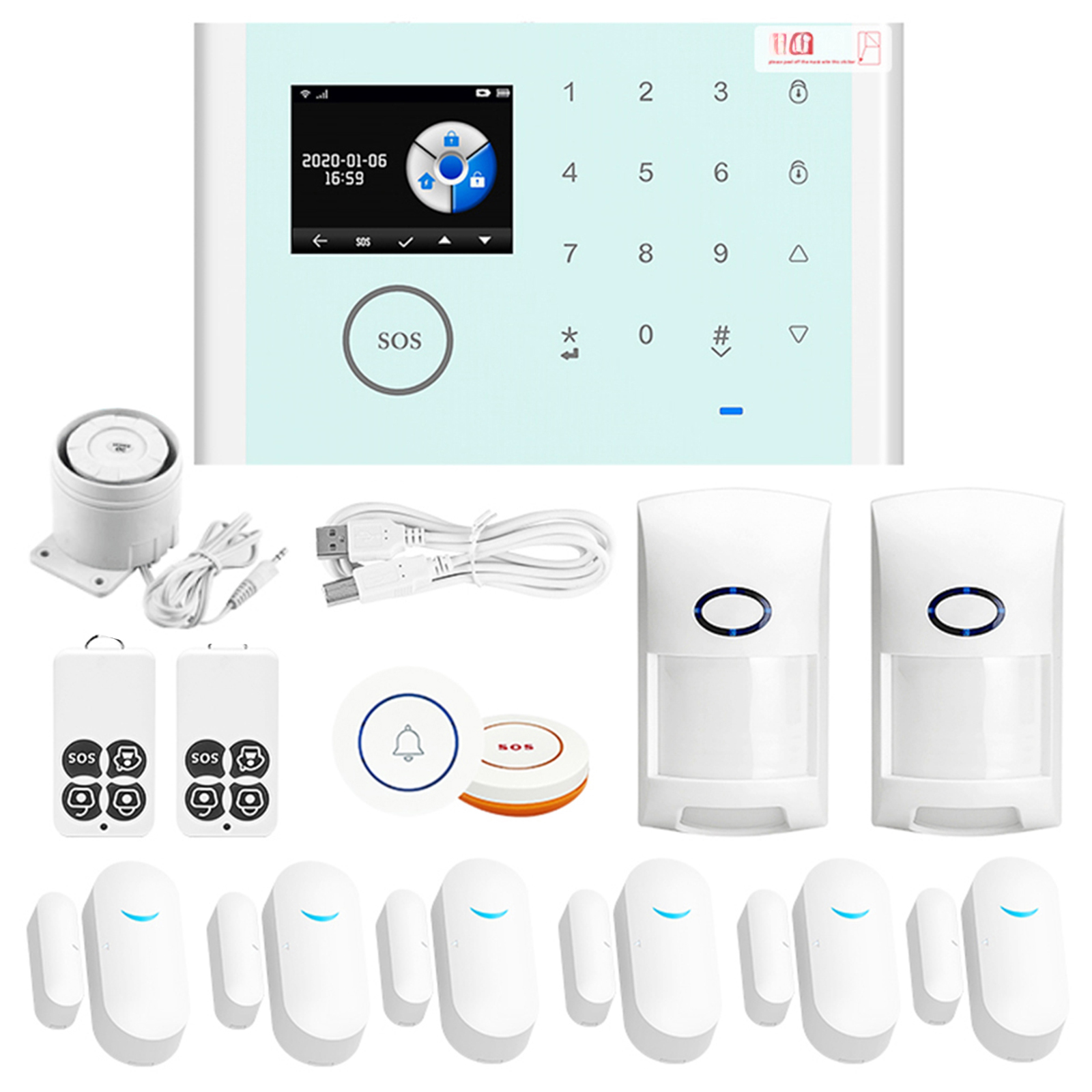 Cs118 Smart-alarmsystem, Wlan, Gsm, Gprs, Fernsteuerung Über Die Tuya-app, 433 Mhz, Heimüberwachung, Sprachsteuerung Kompatibel