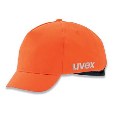 Anstoßkappe u-cap sport hi-viz warnorange, 52-54cm, kurzer Schirm