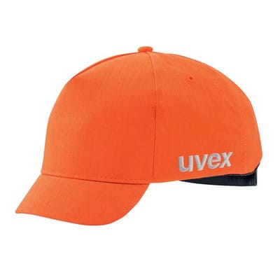 Anstoßkappe u-cap sport hi-viz warnorange, 55-59cm, kurzer Schirm