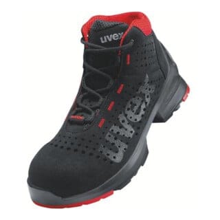 Sicherheitsschnürstiefel 1 8547/7, S1 SRC ESD, schwarz/rot, W10, Größe 52