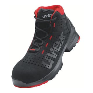 Sicherheitsschnürstiefel 1 8547/7, S1 SRC ESD, schwarz/rot, W10, Größe 49
