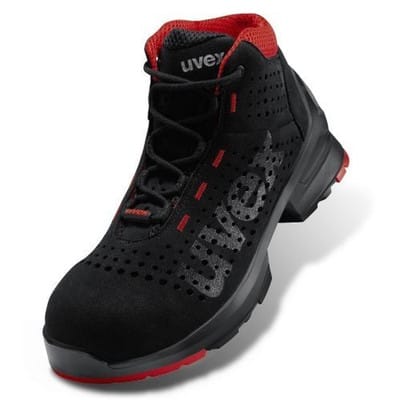 Sicherheitsschnürstiefel 1 8547/9, S1 SRC ESD, schwarz/rot, W12, Größe 37