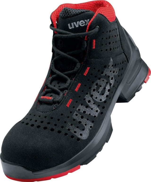 Sicherheitsschnürstiefel 1 8547/8, S1 SRC ESD, schwarz/rot, W11, Größe 51