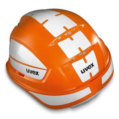 Schutzhelm-Reflexset pheos B-WR mit Lüftung, orange