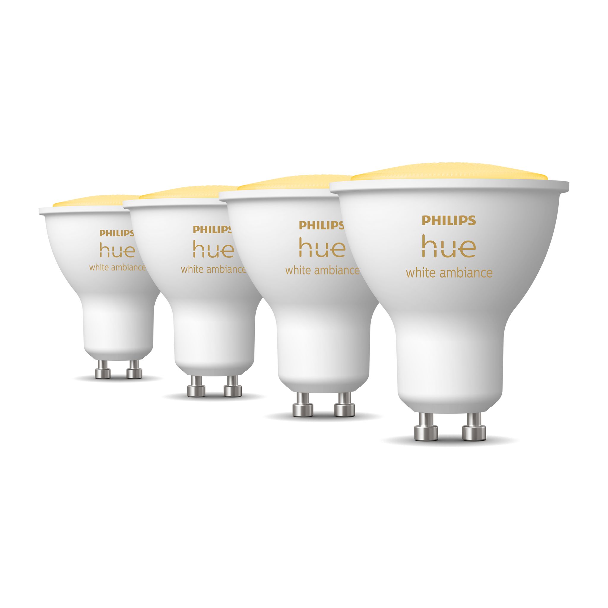 Philips Hue Erweiterungspaket Gu10 Mit 4 Led Spotlampen Warm Bis Kaltweißes Licht - White Ambiance