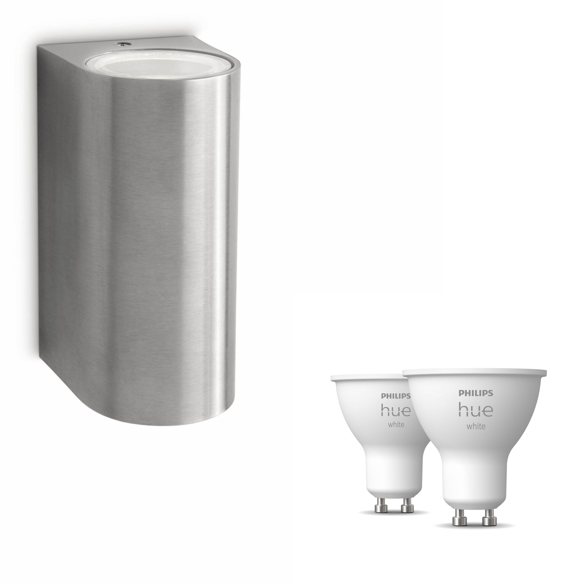 Philips Hue Nightingale Wandleuchte Außen Up & Down Gu10 (edelstahl) Warmweißes Licht - White