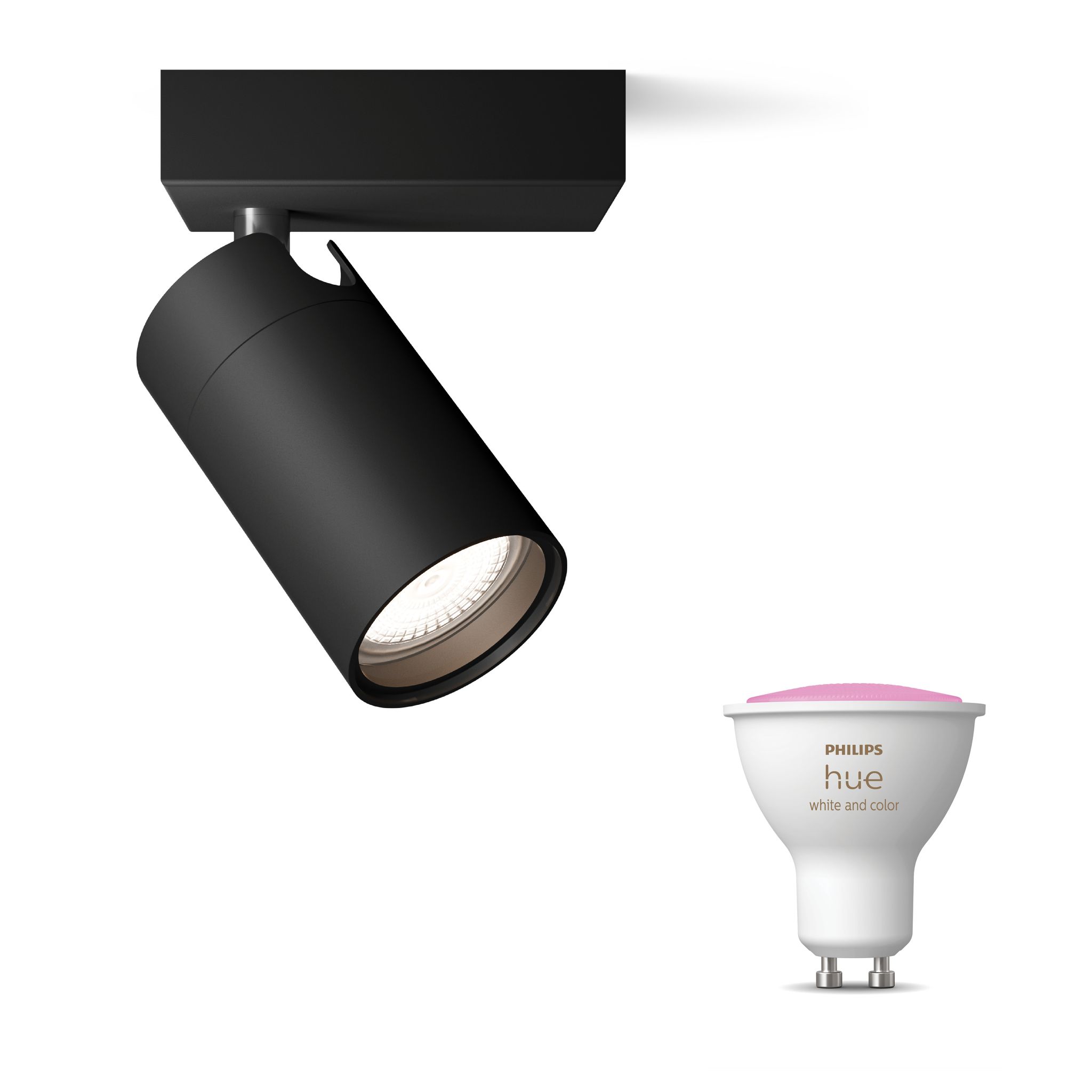 Philips Hue Idris Aufbauspot Für Badezimmer Mit 1 Lichtpunkt Gu10 (schwarz) Weißes Und Farbiges Licht - White And Color Ambiance
