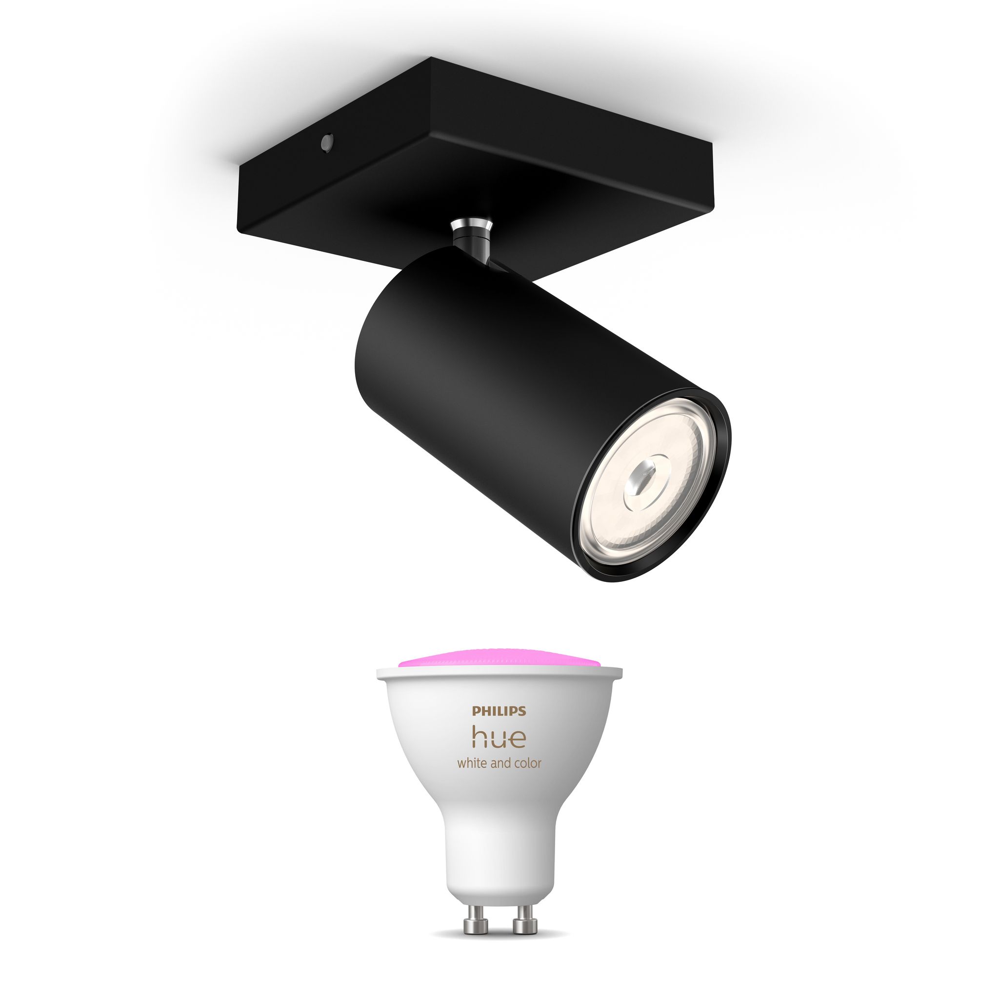 Philips Hue Kosipo Aufbauspot Mit 1 Lichtpunkt Gu10 (schwarz) Weißes Und Farbiges Licht - White And Color Ambiance
