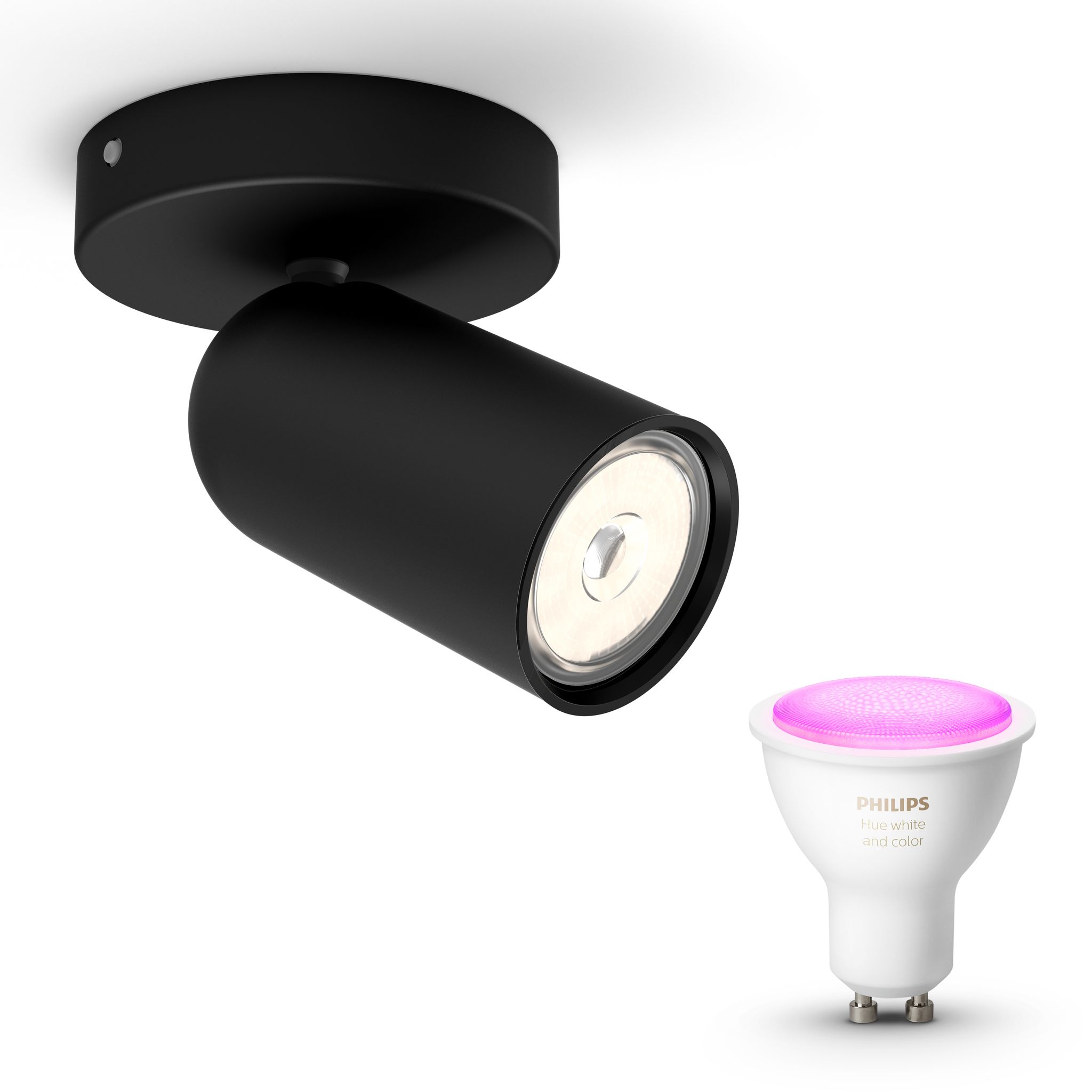 Philips Hue Pongee Aufbauspot Mit 1 Lichtpunkt Gu10 (schwarz) Weißes Und Farbiges Licht - White And Color Ambiance
