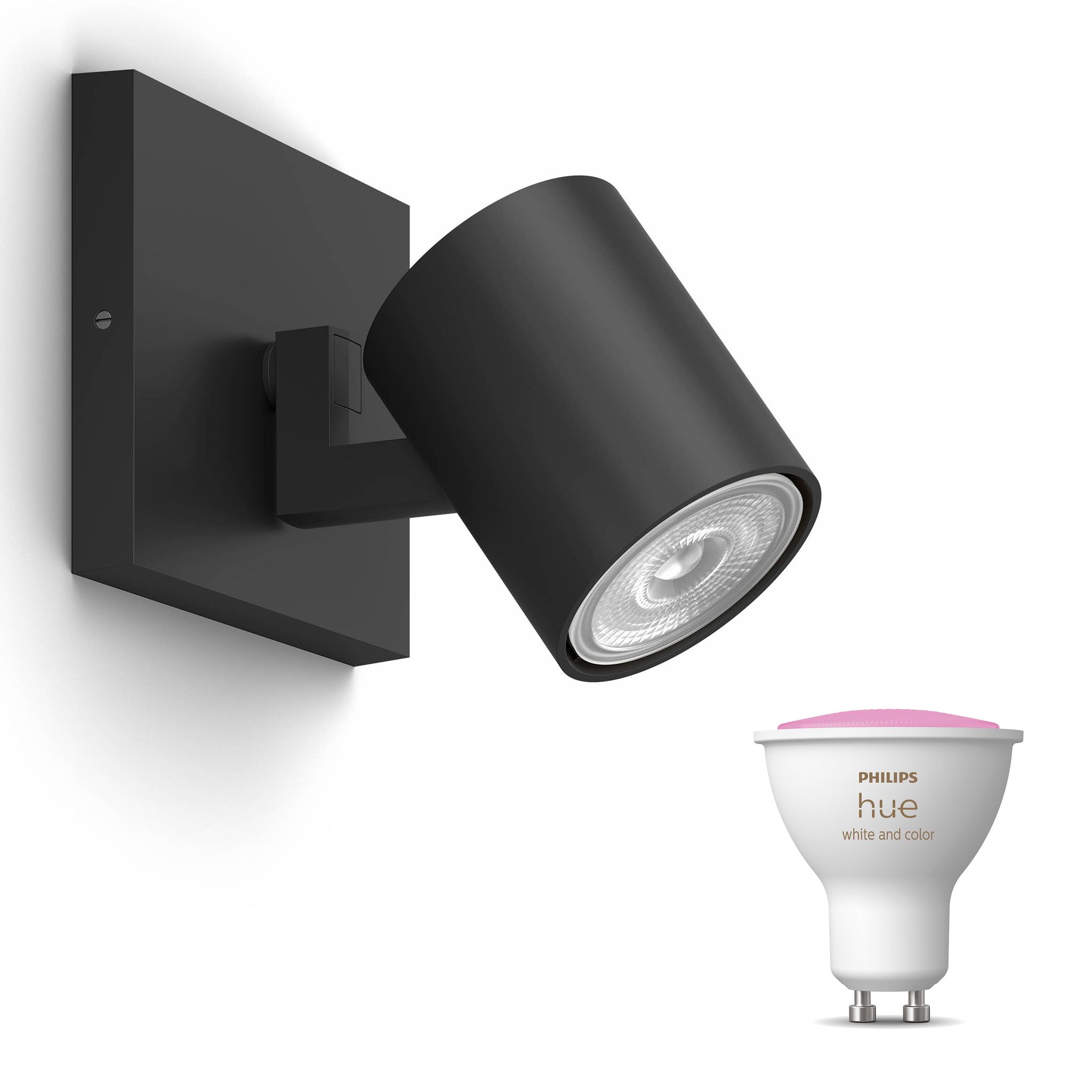Philips Hue Runner Aufbauspot Mit 1 Lichtpunkt Gu10 (schwarz) Weißes Und Farbiges Licht - White And Color Ambiance