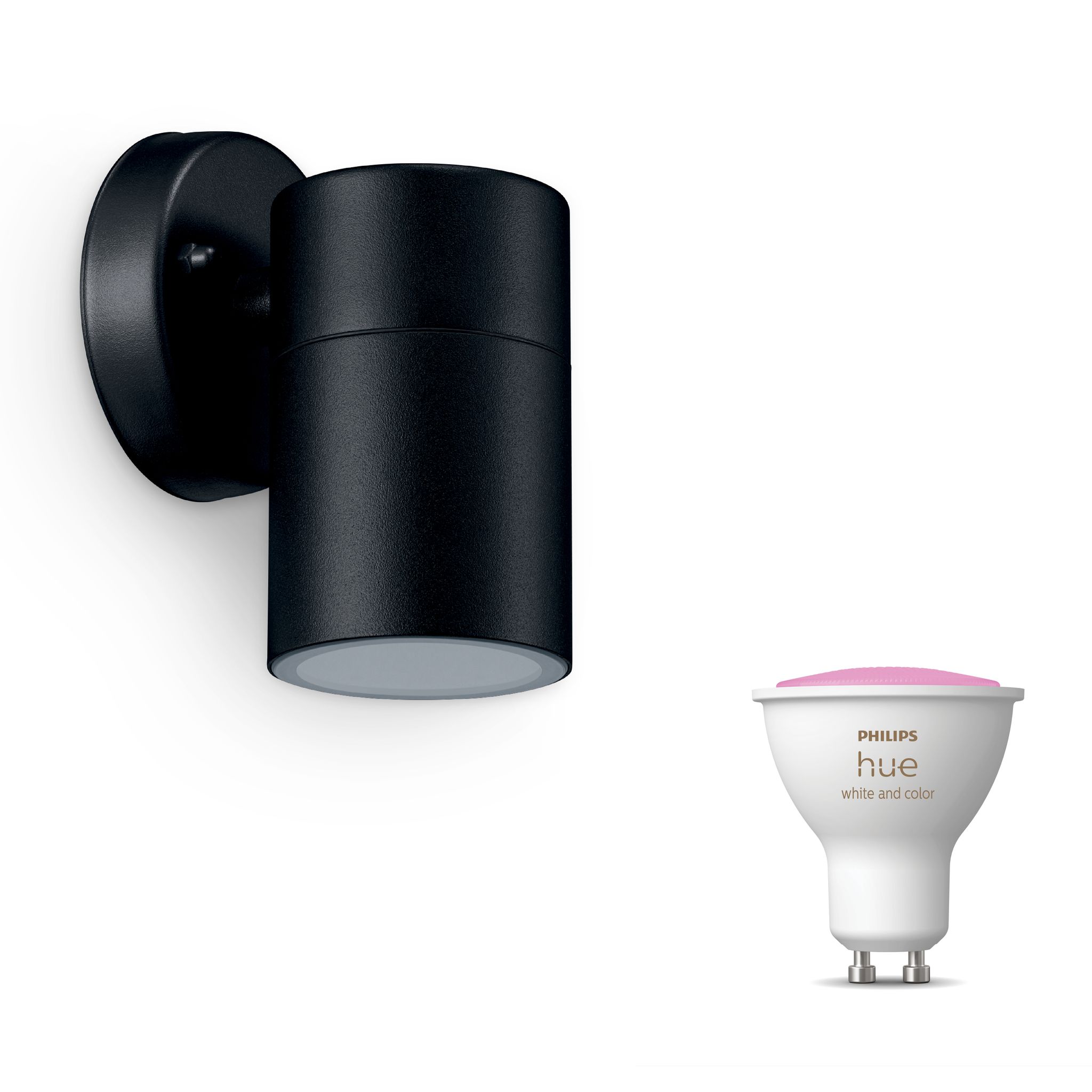 Philips Hue Kylis Wandleuchte Außen Gu10 (schwarz) Weißes Und Farbiges Licht - White And Color Ambiance