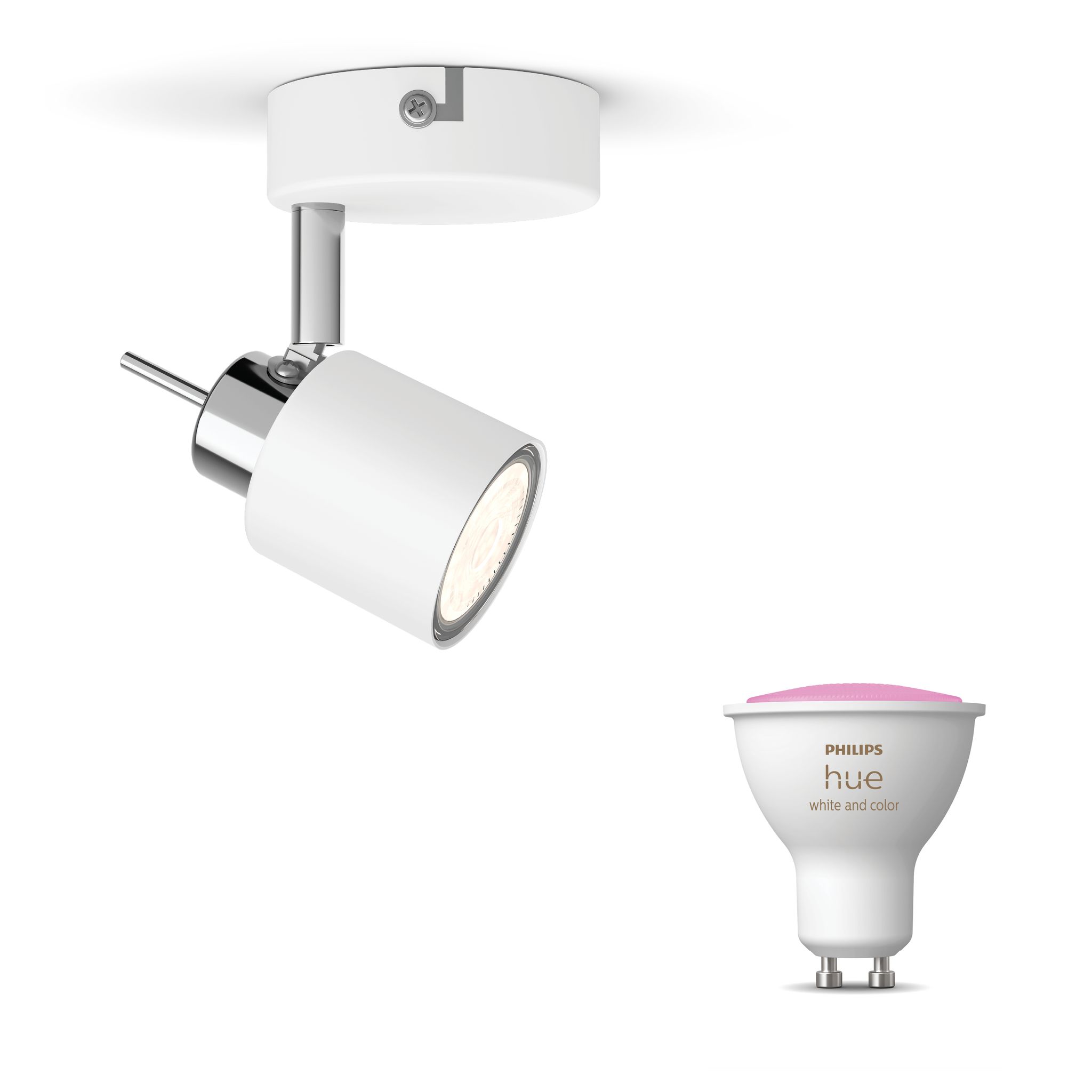 Philips Hue Meranti Aufbauspot Mit 1 Lichtpunkt Gu10 (weiß) Weißes Und Farbiges Licht - White And Color Ambiance