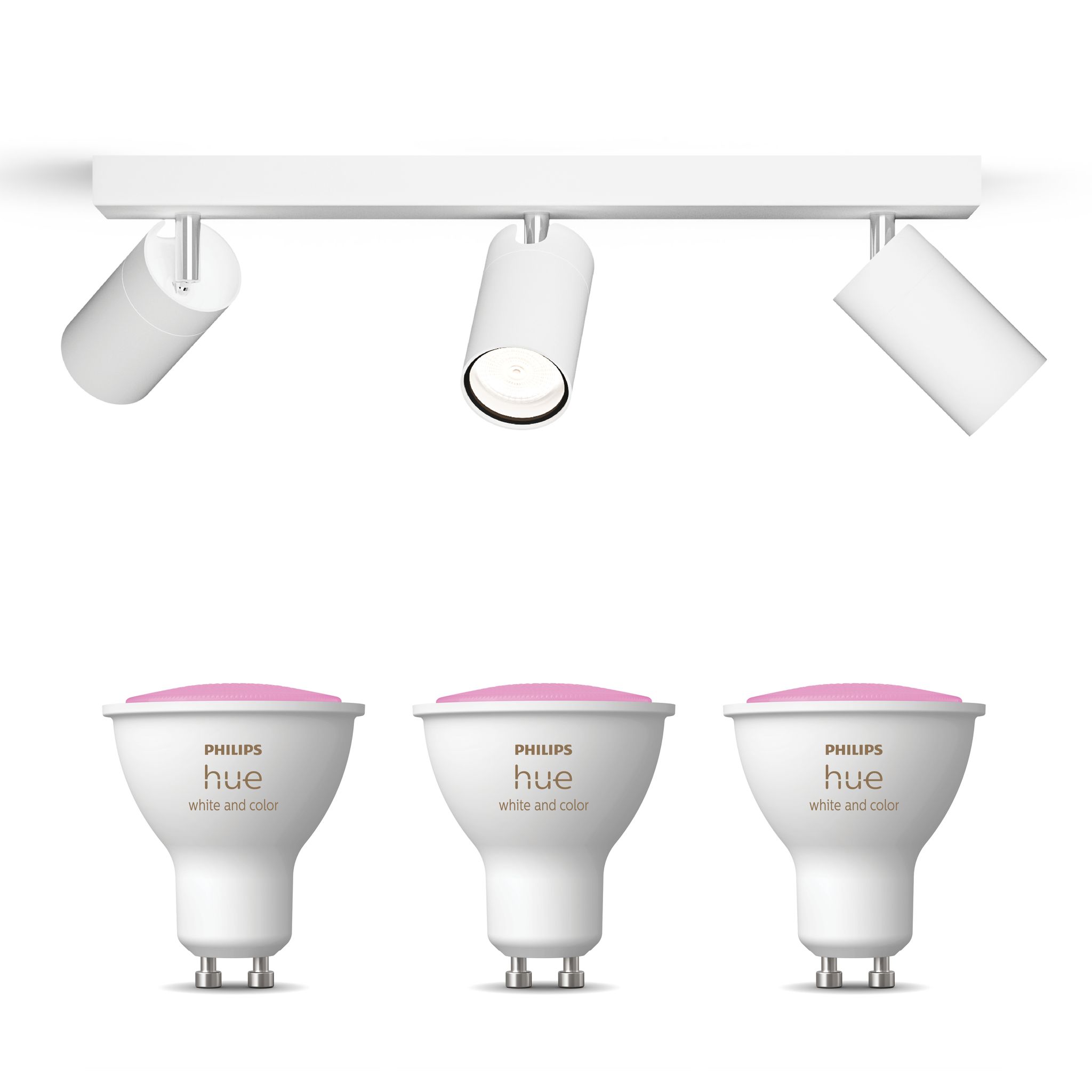 Philips Hue Idris Aufbauspot Für Badezimmer Mit 3 Lichtpunkten Gu10 (weiß) Weißes Und Farbiges Licht - White And Color Ambiance
