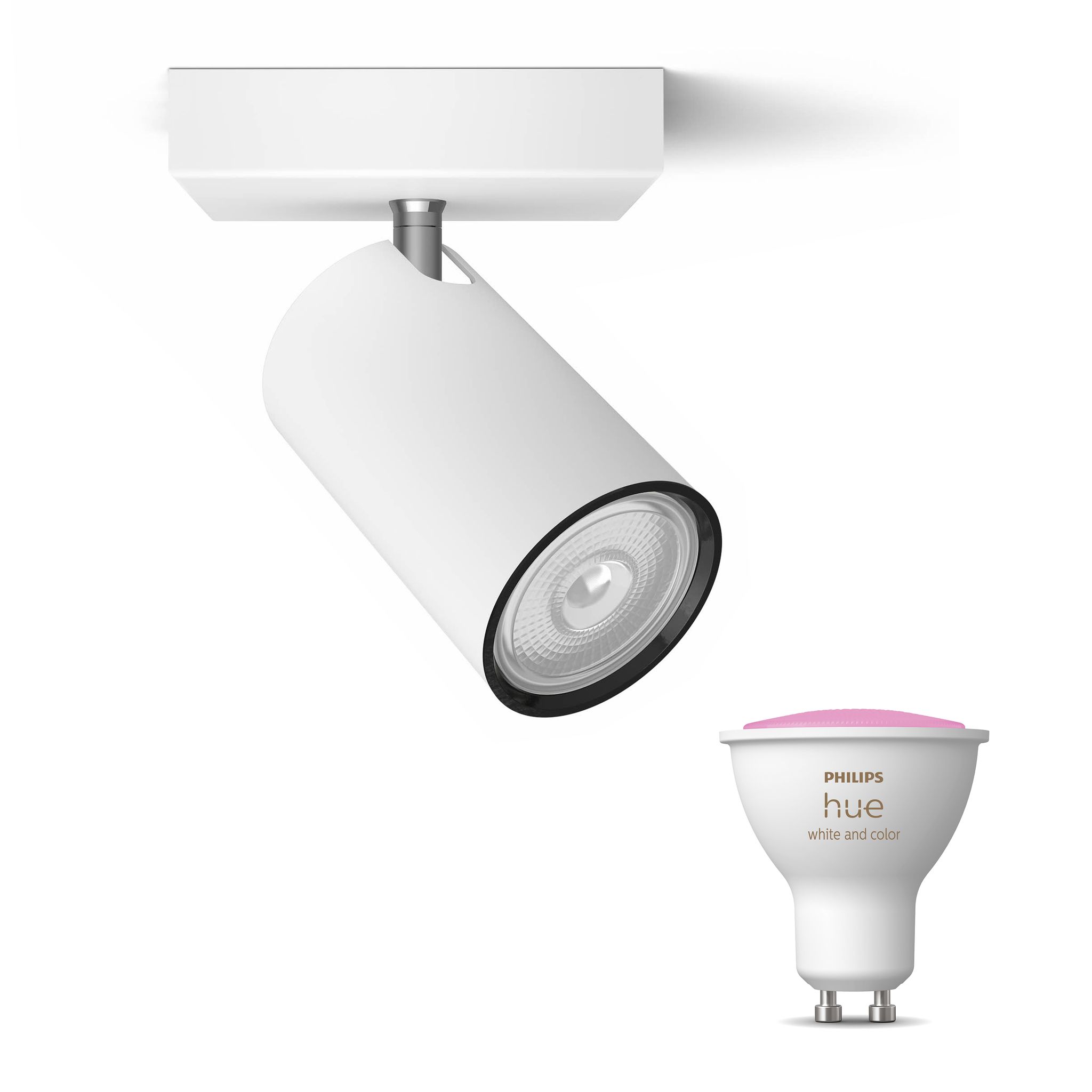 Philips Hue Kosipo Aufbauspot Mit 1 Lichtpunkt Gu10 (weiß) Weißes Und Farbiges Licht - White And Color Ambiance