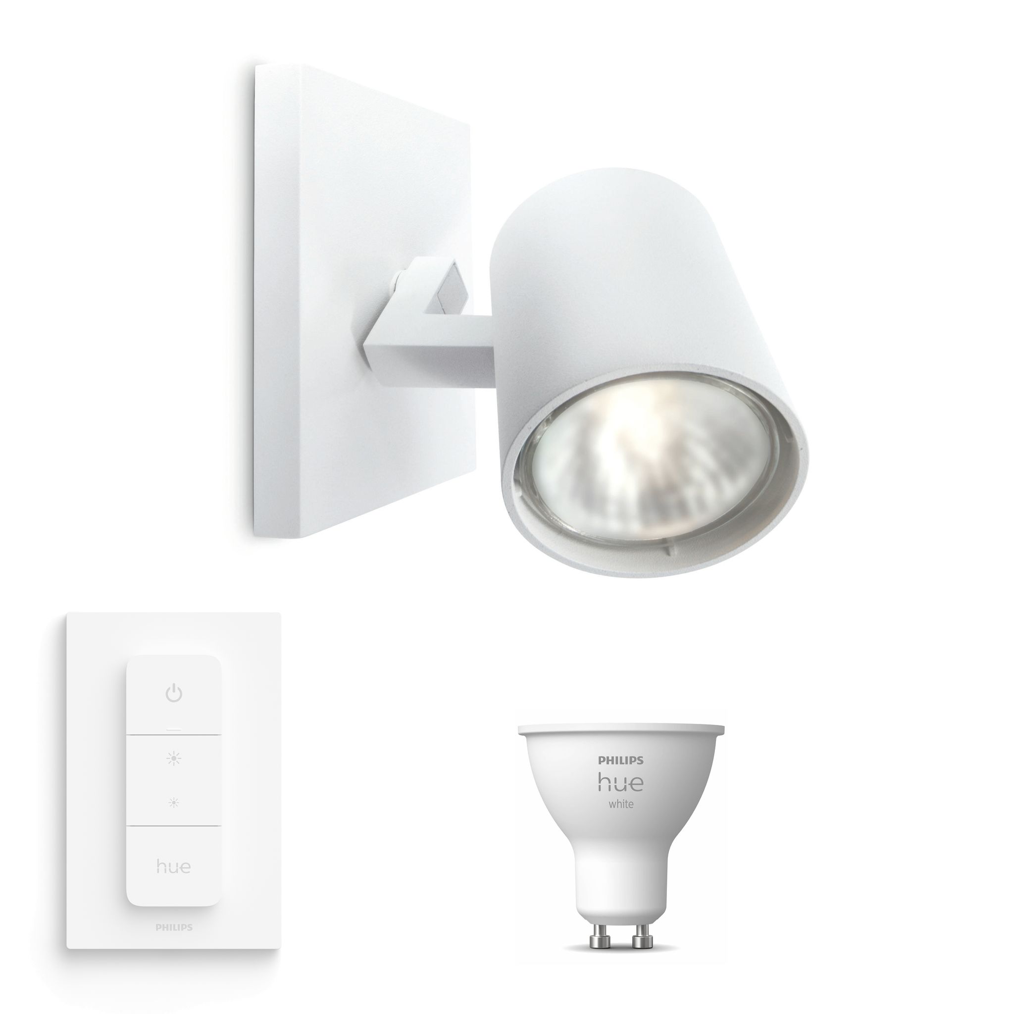 Philips Hue Runner Aufbauspot Mit 1 Lichtpunkt Gu10 (weiß) Warmweißes Licht - Inkl. 1 Dimmschalter - White