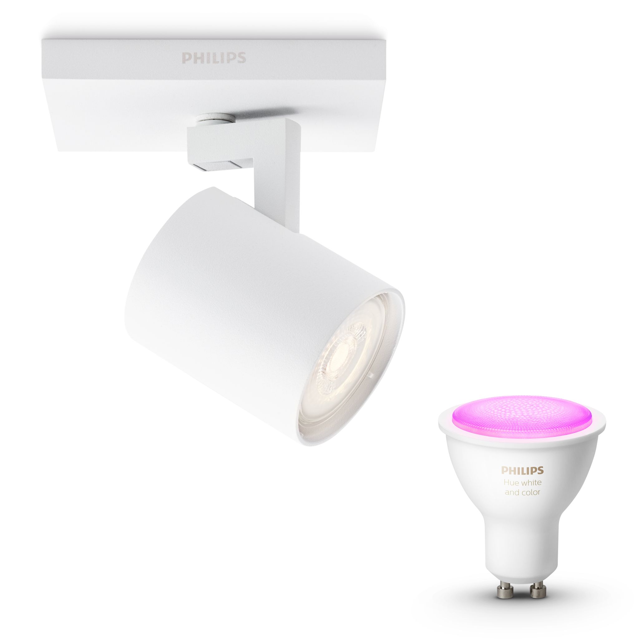 Philips Hue Runner Aufbauspot Mit 1 Lichtpunkt Gu10 (weiß) Weißes Und Farbiges Licht - White And Color Ambiance