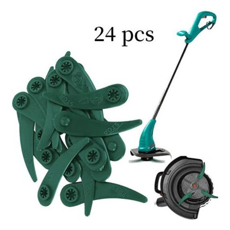 24er-pack Kunststoff-schneidmesser, Rosyfate Kunststoff-schneidmesser Für Bosch Durablade Art 23-18 Li Und Art 26-18 Li, Schneidmesser Für Rasenmäherzubehör – (grün) – Karteo