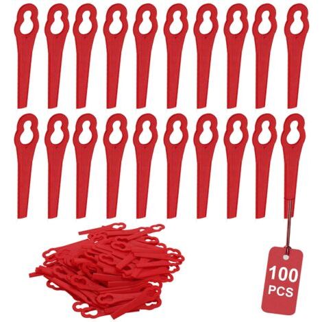 100er-packung Verbesserte, Dicke Kunststoff-ersatzklingen, Gute Robustheit, Rot - Karteo