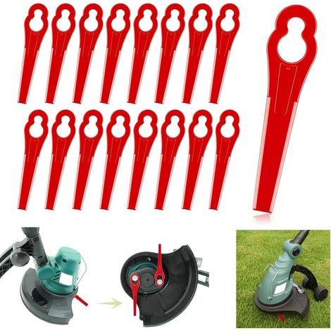 100 Stück Ersatz-kunststoffklingen, Rasenkantenmesser Für Garten Und Rasen (rot) - Karteo