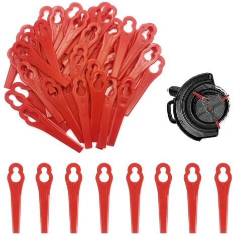 50 Ersatzmesser Aus Kunststoff Für Rasentrimmer, Kunststoffmesser, Rasentrimmer- Und Freischneidermesser, Rasenmähermesser Aus Kunststoff, Rote Rasentrimmermesser Aus Kunststoff – Karteo