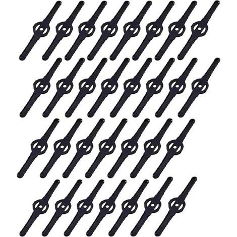 30 Stück Schwarze Freischneiderklingen, Kantenschneiderklingen, Kunststoff-kantenschneiderklingen, Kantenschneiderzubehör - Karteo