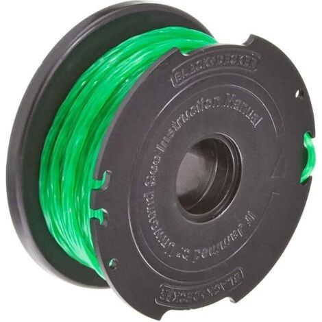 Black+decker Ersatzspule Für Rasentrimmer, Reflex Plus Spule, 6 M Strapazierfähiger Grüner Nylonfaden, 2 Mm Durchmesser, A6482-xj [energieklasse A+]-karteo
