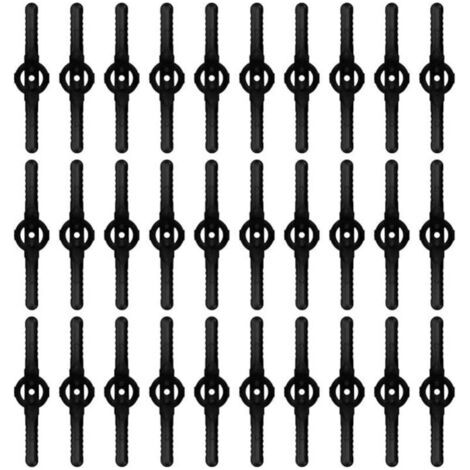 30 Ersatzklingen Aus Kunststoff, Trimmerklingen, Rasenmäherklingen, Trimmerzubehör, Ersatzklingen Für Akku-trimmer – (schwarz) – Karteo