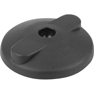 TELLER ANTI-SLIP-PLATTE, FORM:D, D=119, THERMOPLAST SCHWARZ