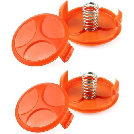 4 Spulenkappen + 4 Federn, Ersatzteile Und Zubehör, Kompatibel Mit Black & Decker Af-100 Rc-100-p Trimmern, Ersatzspulenkappen Kompatibel Mit Black & Decker Karteo