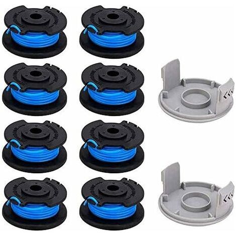 10er-pack Ersatzspulen Für 0,065-zoll-rasentrimmer Für Ryobi 18v 24v 40v, Kompatibel Mit Ryobi One+ Ac14rl3a, 11ft Akku-rasentrimmer, 8 Spulen + 2 Trimmerkappen