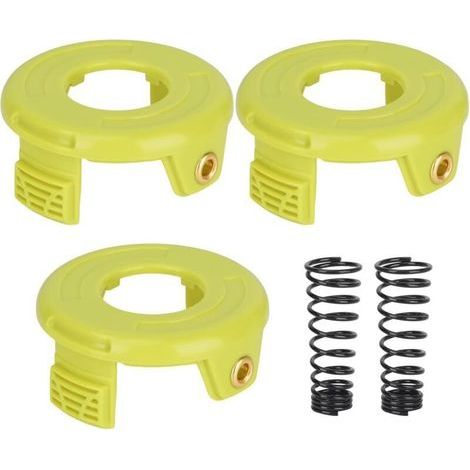 Rac118 Rac119 Spulenabdeckung Für Ryobi Rlt3025f, Rlt3025s, Rlt3525s, Rlt2523, Rlt3525, Rlt3123 Rasentrimmer (3 Spulenabdeckungen + 2 Federn) - Karteo