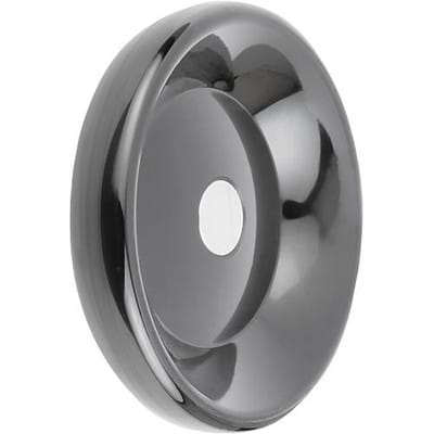 SCHEIBENHANDRAD D1=140 VORGEBOHRT D2=8, GR.3, FORM:D, DUROPLAST, KOMP:STAHL, OHNE GRIFF