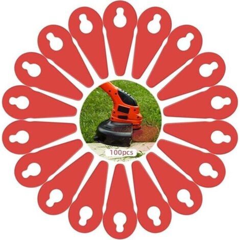 100 Rasenmähermesser, Kantenschneidermesser Für Gartenrasenmäherzubehör - Karteo