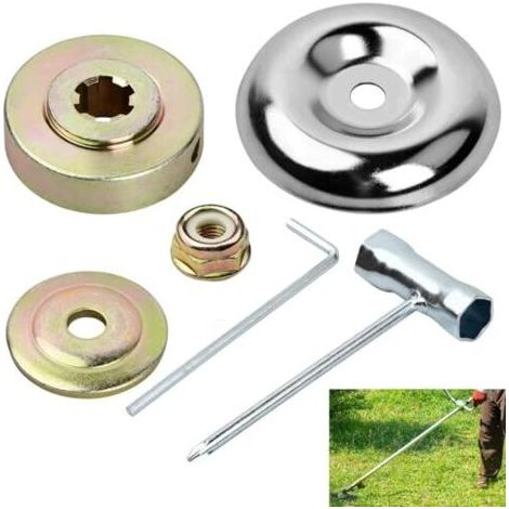 6-teiliges Getriebemesser-befestigungsset, Metallgetriebemesser, Freischneiderkopf-muttern-set, Metall-freischneiderzubehör, Für Garten- Und Rasenmäher – Karteo
