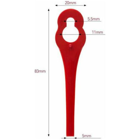 100er-pack Ersatzklingen Aus Kunststoff Für Florabest Lidl Frta 20 A1, Fat 18b3, Frt18a Rasentrimmer - Inhhub - Karteo