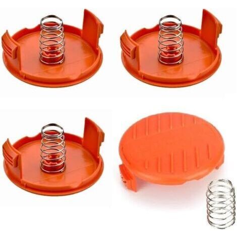 Set Mit 4 Spulenkappen + 4 Ersatzfedern, Kompatibel Mit Black & Decker Rc-100-p-karteo Trimmern
