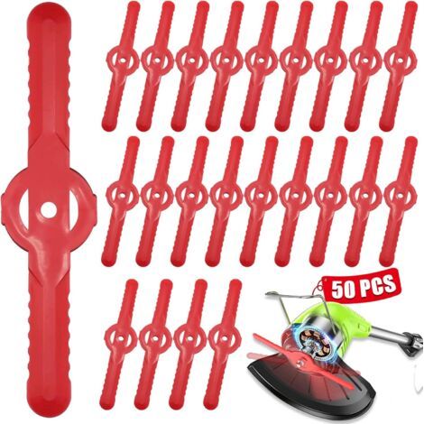 50er-packung Rasenmähermesser Aus Kunststoff, 135 Mm, Ersatzmesser Für Akku-rasenmäher, Zubehör Für Rasenflächen, Gärten, Obstgärten, Wälder Oder Weiden – Karteo